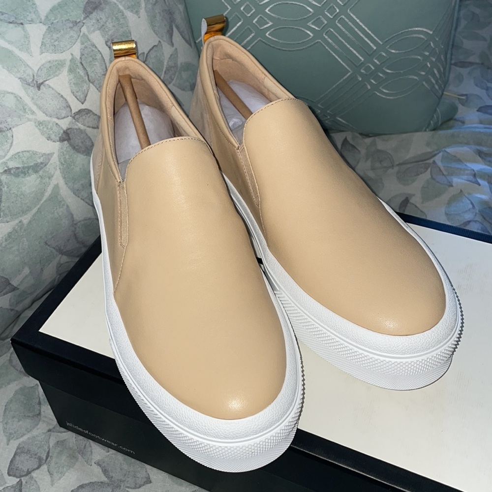 NWT J/SLIDES GIA Light Sand Leather - Picture 9 of 13